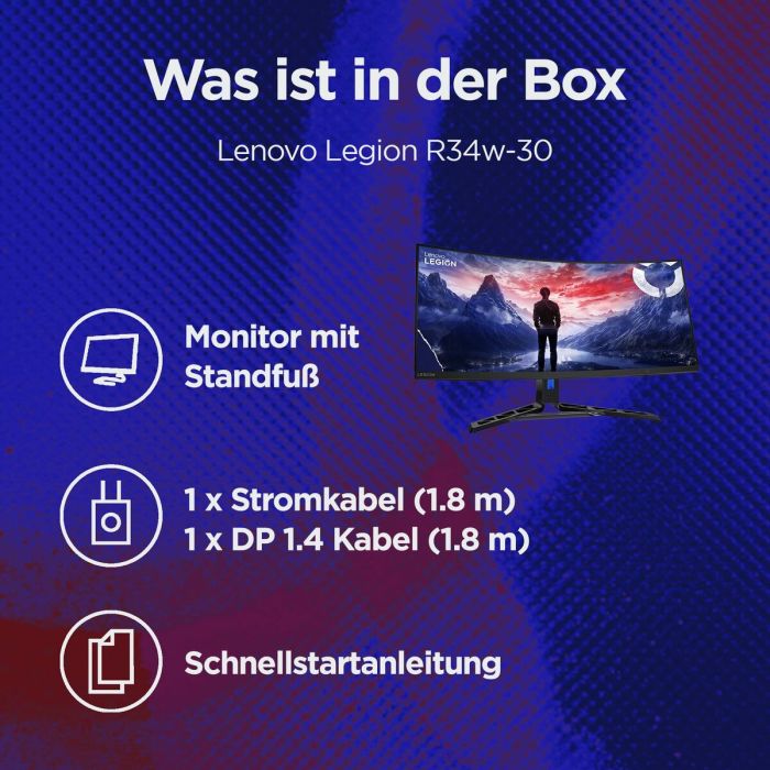 Écran Lenovo 67C7GACBEU 34" Wide Quad HD 1