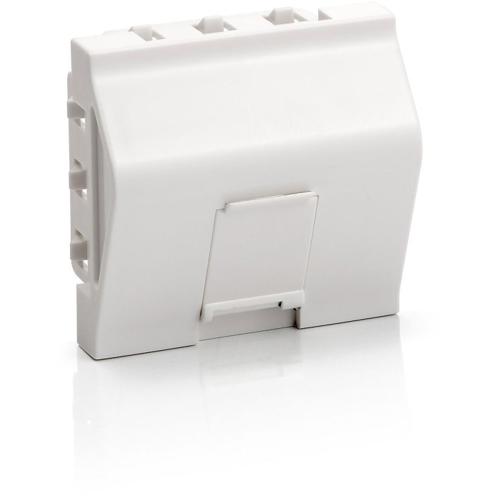 Equip Unterputzdose Einsatz French 1 Keystone 45x45 RAL9010 Polybeutel