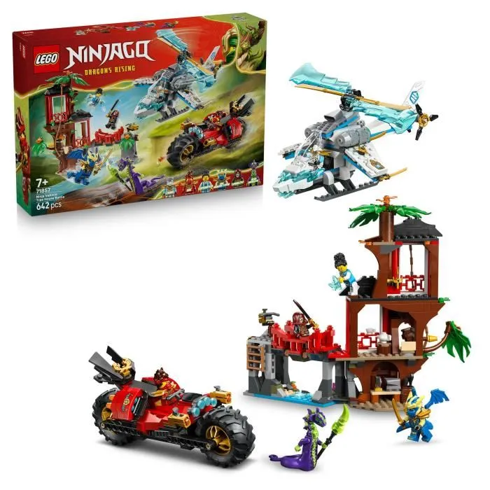 Lego Ninjago 71857 Set de Construction - La Cabane et les Véhicules des Ninjas, avec Figurines, Saison 4 de la Série TV Lego Ninjago 71857 Set de Construction - La Cabane et les Véhicules des Ninjas, avec Figurines, Saison 4 de la Série TV