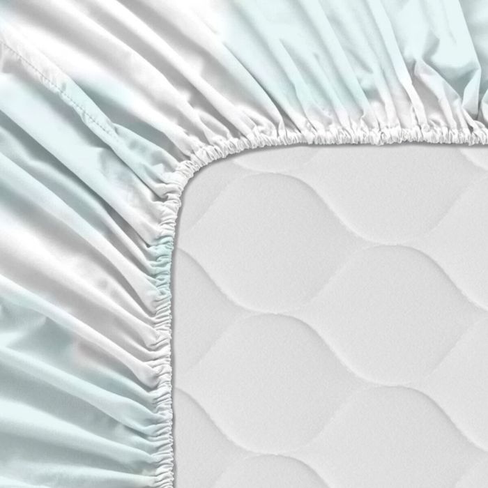 Drap housse HappyFriday MR FOX Blanc 70 x 140 x 14 cm Nuages 4