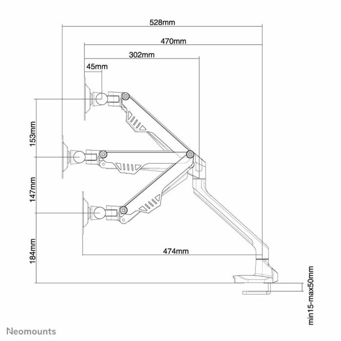 Support de table d'écran Neomounts FPMA-D750WHITE 1 Support de table d'écran Neomounts FPMA-D750WHITE 1