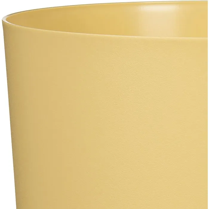 Deroma 236 Pot de fleurs rond 13 litres, diametre 29 cm, jaune, design elegant pour interieur et exterieur
