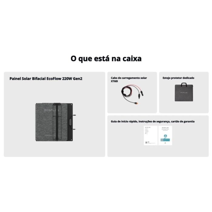 Panneau solaire photovoltaïque Ecoflow NextGen 220 W Pliable Portable 1