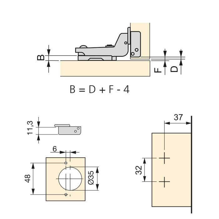 Emuca Lot de 20 charnières super coudées X91 à fermeture amortie avec embases à visser, Hauteur 0, Acier, Titane 9 Emuca Lot de 20 charnières super coudées X91 à fermeture amortie avec embases à visser, Hauteur 0, Acier, Titane 9