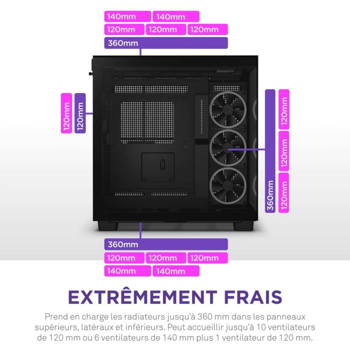 Boîtier ATX semi-tour NZXT H9 Elite Noir 15 Boîtier ATX semi-tour NZXT H9 Elite Noir 15