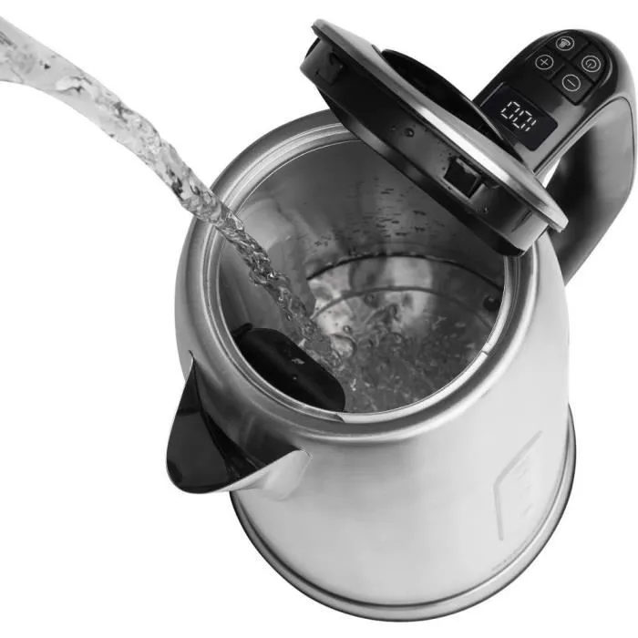 Sencor Bouilloire Électrique SWK 1760BK - 1,7 L - 2400 W - Réglage Température Numérique - Fonction Maintien au Chaud 240 min - Filtre Amovible