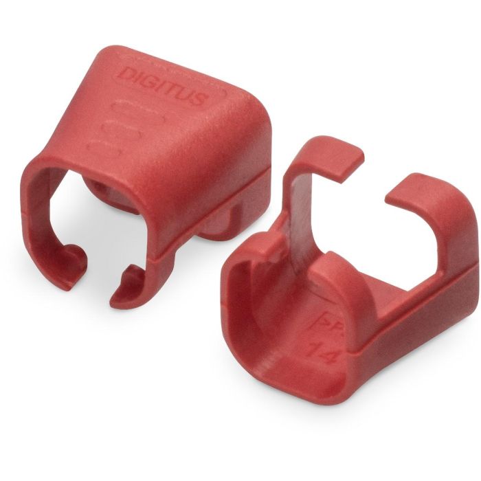 DIGITUS Farbclips für Patchkabel RJ45 100 Stück rot 2