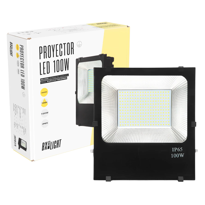 BX3 LIGHT Projeteur LED extérieur 100W 12000 lm 6000K IP65 50000h - Modèle BX3-FH-100W-CW