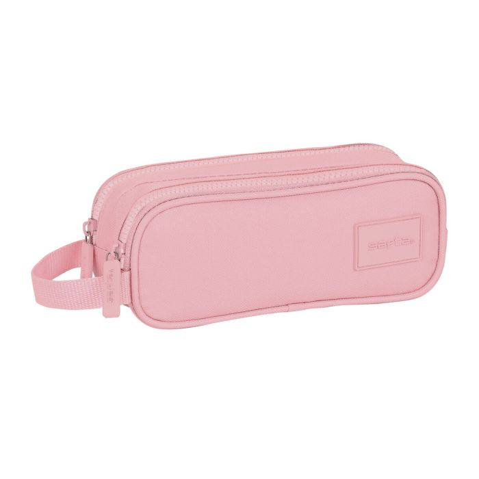Trousse Fourre-Tout Double Safta Rose 21 x 8 x 6 cm 0 Trousse Fourre-Tout Double Safta Rose 21 x 8 x 6 cm 0