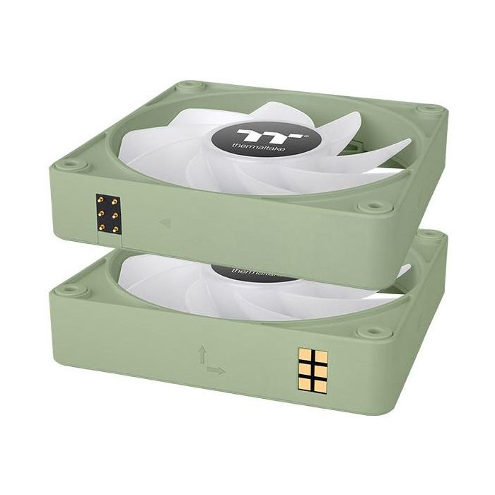 140mm Thermaltake CT140 EX Reverse ARGB Sync PC Cooling Fan Matcha Green 3 Fan Pack 3