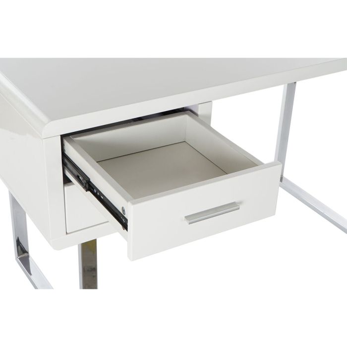 Bureau DKD Home Decor Blanc Argenté Métal Bois MDF 120 x 55 x 76 cm 4