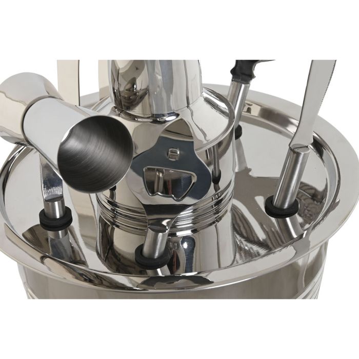 Coffret Cocktail Home ESPRIT Doré Argenté Acier inoxydable 22 x 22 x 21 cm 1
