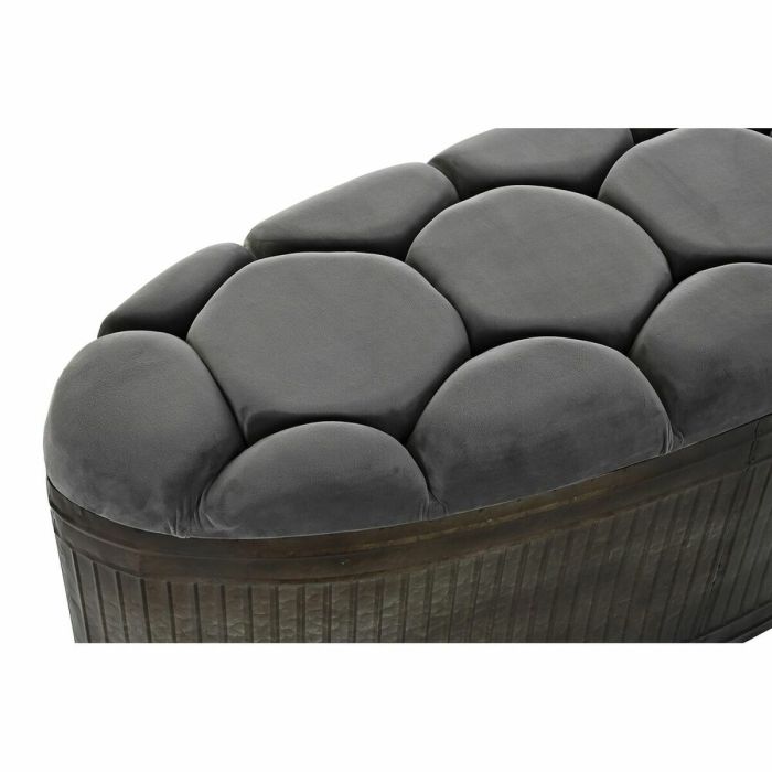 Banquette DKD Home Decor Gris Métal 117 x 42 x 47 cm 1