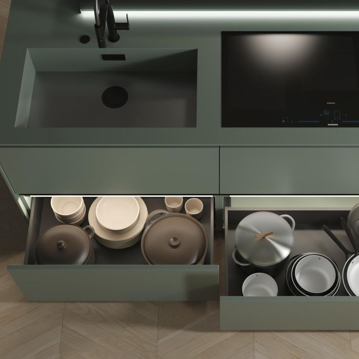 Emuca Tiroir extérieur Vertex avec réglages 3D hauteur 178mm, 40kg, profondeur 350mm, Acier, Gris antracite 2 Emuca Tiroir extérieur Vertex avec réglages 3D hauteur 178mm, 40kg, profondeur 350mm, Acier, Gris antracite 2