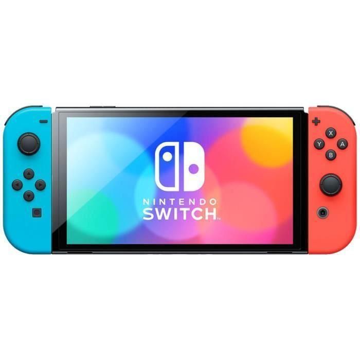 Console Nintendo Switch - Modele OLED Bleu Néon & Rouge Néon 2 Console Nintendo Switch - Modele OLED Bleu Néon & Rouge Néon 2