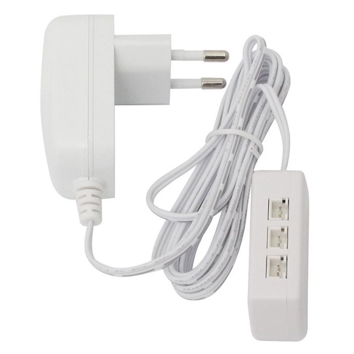 Transformador Enchufe 6W Led 12V 6Vias Cable Red 2Mts. Conexion Regleta Jst. Herrajes Alk 0 Transformador Enchufe 6W Led 12V 6Vias Cable Red 2Mts. Conexion Regleta Jst. Herrajes Alk 0