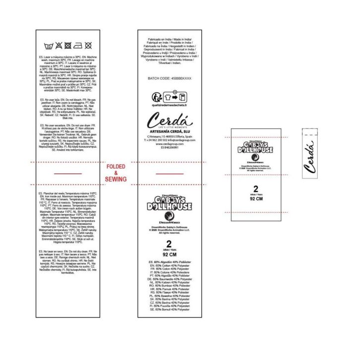 Robe Gabby's Dollhouse Rose 41 5