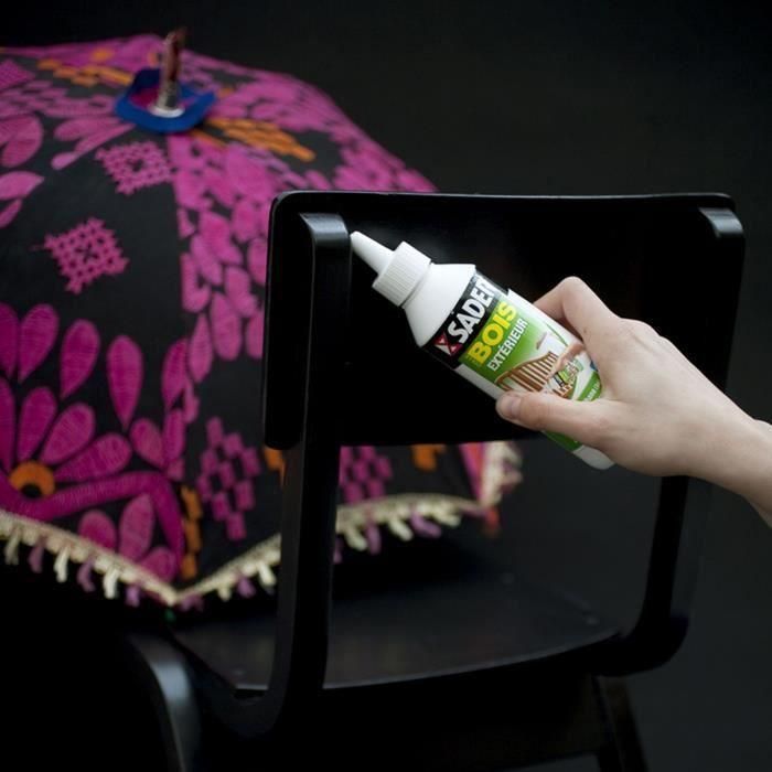 Colle bois extérieur - SADER - PU Polyuréthane - Ultra résistante - Humidité et chaleur - Biberon 250 g 1