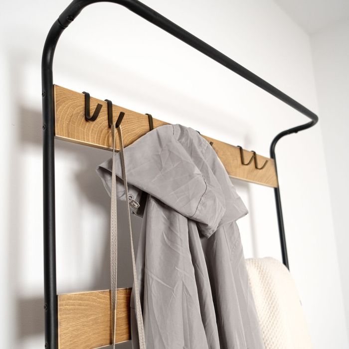 porte-manteaux Vinthera Moa Acier Noir 72 x 34 x 183 cm 1