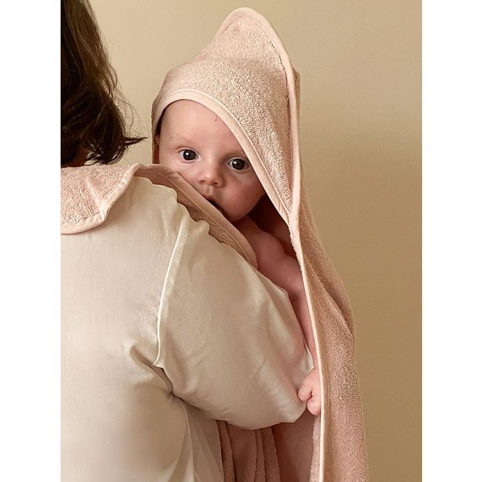 Drap de bain XXL Parent / Bébé - CANDIDE - 100x100 cm - Rose 3 Drap de bain XXL Parent / Bébé - CANDIDE - 100x100 cm - Rose 3