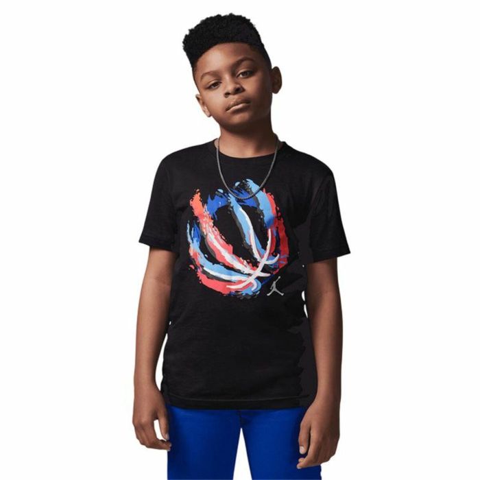 T shirt à manches courtes Enfant Jordan Jdb Bball Fire Ss Noir