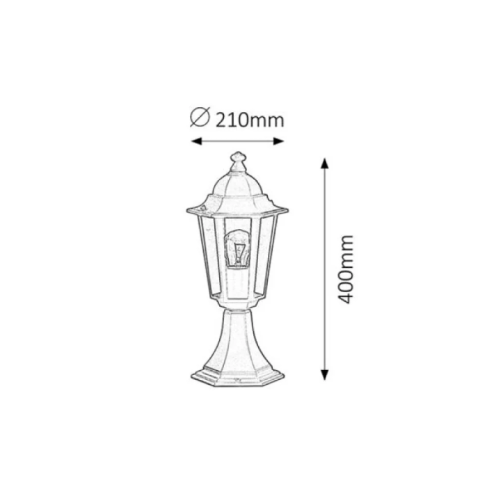 RABALUX Lampe de Sol Extérieur "Velence" Classique Blanc Métal IP43 1xE27 RAB-8205 4