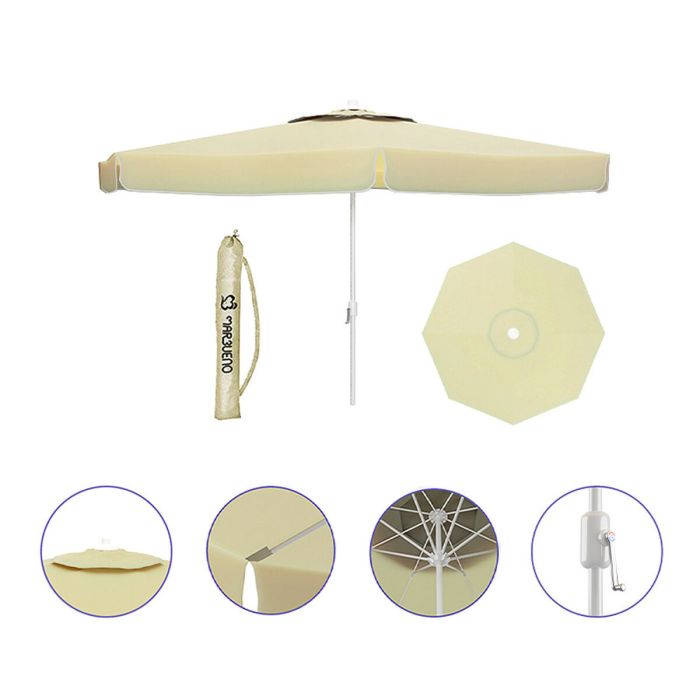 "Marbueno Parasol Aluminium 8 Barres D270 cm Polyester Blanc Jardin, Piscine et Terrasse 10182" 2 "Marbueno Parasol Aluminium 8 Barres D270 cm Polyester Blanc Jardin, Piscine et Terrasse 10182" 2