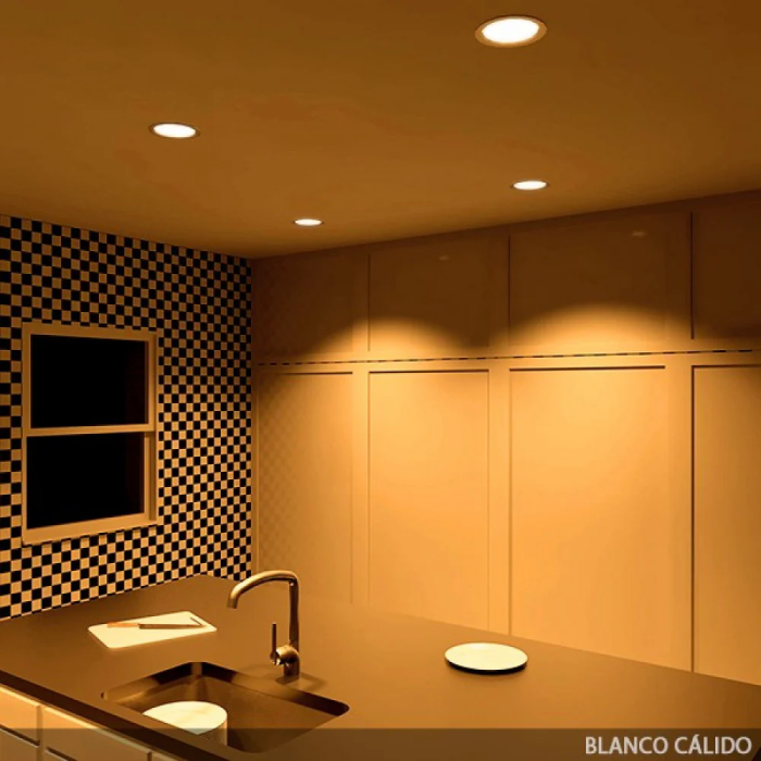 Foco Downlight LED 18W 1516Lm 2700K IP65 Salles de bain/Cuisines 50.000H [SL-DLFS06-18W-WW] 7