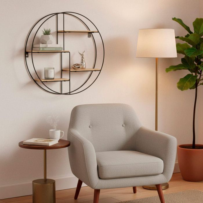 Étagère Max Home Fer Bois MDF 50 x 50 x 10 cm (4 Unités) 5