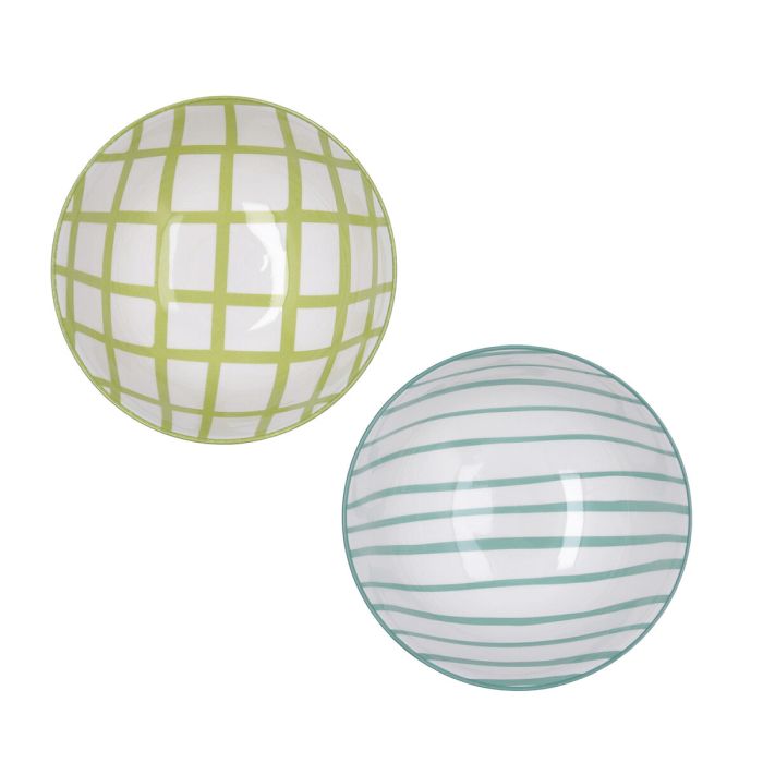 Set de Bols Bidasoa Zigzag Multicouleur Céramique 15 x 15 x 7,3 cm (2 Pièces) 1