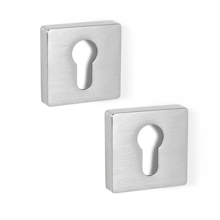 Bocallave Cuadrado Yale Niquel Mate, Negro Mate Y Cromo Satinado Acabado Cromo Satinado System 2