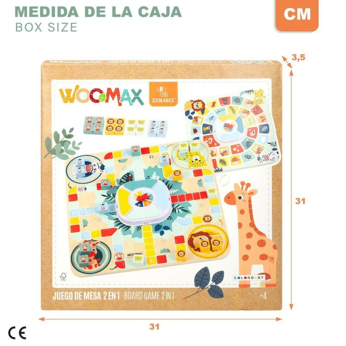 Jeu de petit chevaux et de l'oie Woomax Zookabee 30 x 3 x 30 cm Enfant animaux (6 Unités) 1 Jeu de petit chevaux et de l'oie Woomax Zookabee 30 x 3 x 30 cm Enfant animaux (6 Unités) 1