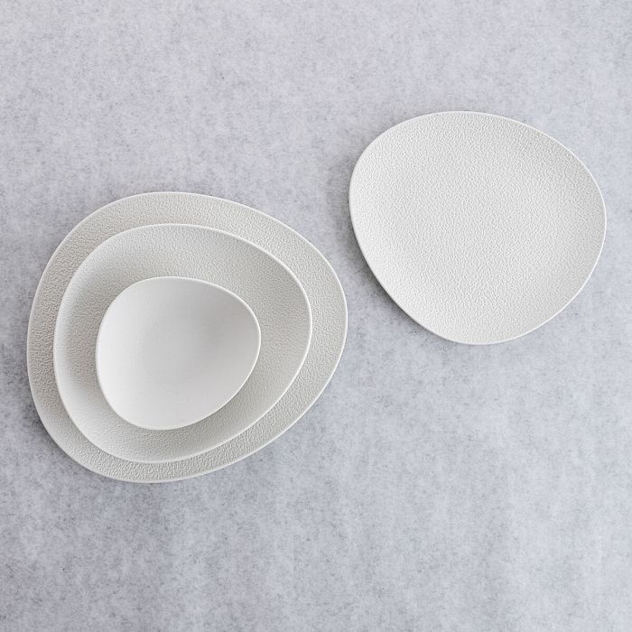 Plateau apéritif Bidasoa Fosil Blanc Céramique Alumine 25,2 x 24,8 x 1,2 cm (6 Unités) 3