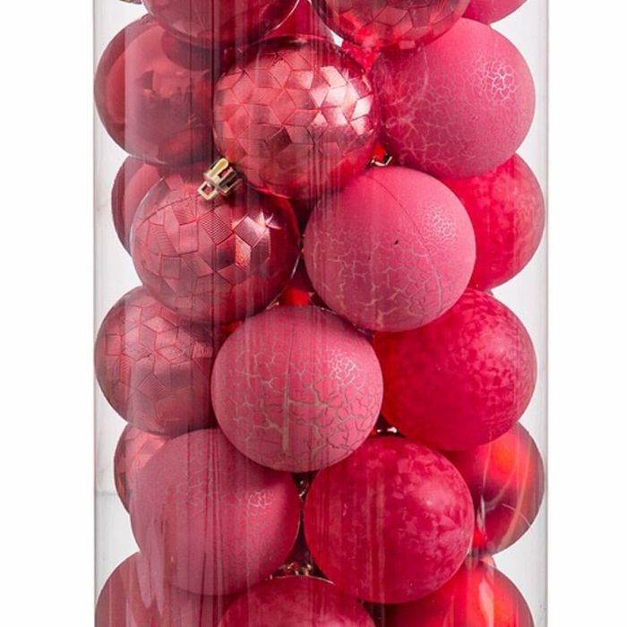 Boules de Noël Rouge Plastique 6 x 6 x 6 cm (40 Unités) 2