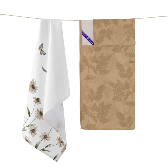 Tissu de cuisine HappyFriday Burgeoning Multicouleur 70 x 50 cm (2 Unités) 1