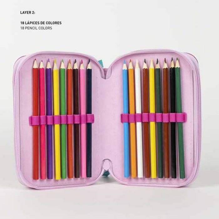 Trousse d'écolier Minnie Mouse Fuchsia 12,5 x 6,5 x 19,5 cm 3