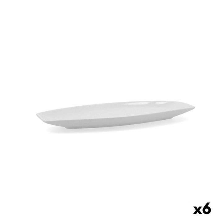 Plat à Gratin Quid Gastro 30 x 13 x 2,5 cm Céramique Blanc 6 Unités (Pack 6x) 3