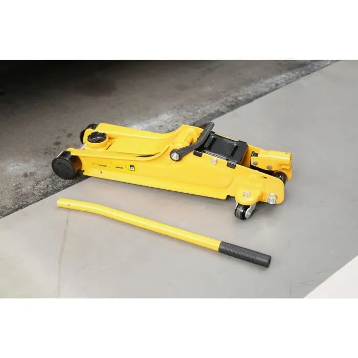 Stanley Cric 2 Tonnes STMT81251-1 - Hauteur mini 85 mm, hauteur maxi 381 mm - Cric voiture jaune pour garage et sécurité
