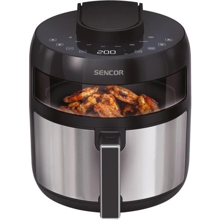 Sencor SFR 5010BK - Friteuse sans huile (Airfryer) 5 litres, 1500 W, 8 programmes, écran tactile LED, 60-200°C, Noir Sencor SFR 5010BK - Friteuse sans huile (Airfryer) 5 litres, 1500 W, 8 programmes, écran tactile LED, 60-200°C, Noir