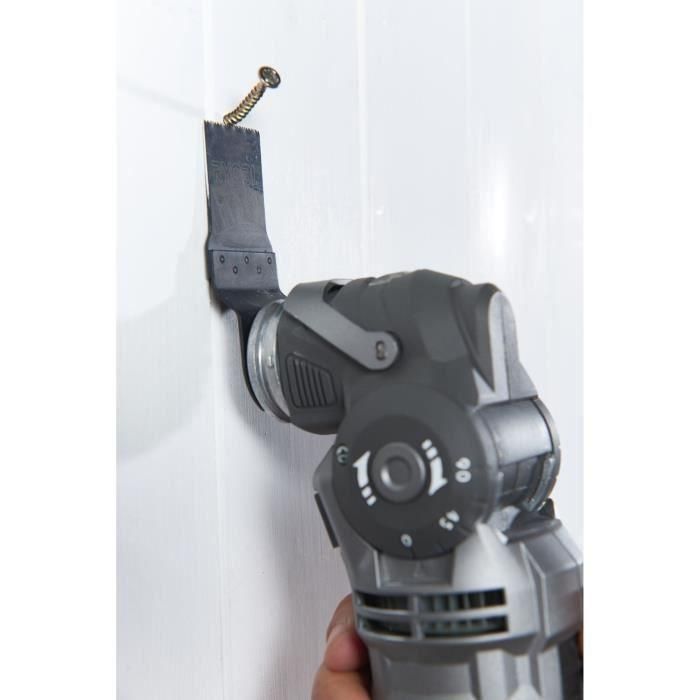 RYOBI - Multitool 300 W - Sac avec plateau de ponçage, 24 feuilles abrasives & lames (bois/métal, plongeantes & diamant) - RMT300-SA 5