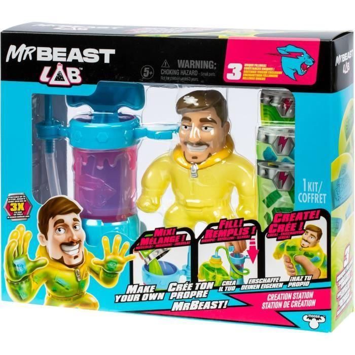 Kit de création - MRBEAST LAB - Heroes of Goo Jit Zu - Pompe incluse - Figurine personnalisable - Accessoires fournis 1 Kit de création - MRBEAST LAB - Heroes of Goo Jit Zu - Pompe incluse - Figurine personnalisable - Accessoires fournis 1