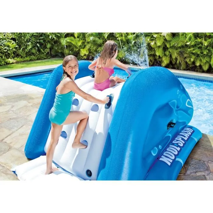 Intex Toboggan pour piscine enterrée 333x206x117cm, vinyle renforcé, 5 chambres à air, 6 poignées, jet d'eau, poids max 80 kg 1 Intex Toboggan pour piscine enterrée 333x206x117cm, vinyle renforcé, 5 chambres à air, 6 poignées, jet d'eau, poids max 80 kg 1