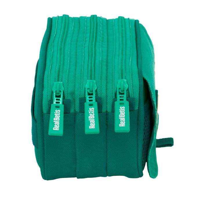 Trousse Fourre-Tout Triple Real Betis Balompié Vert 21,5 x 10 x 8 cm 3