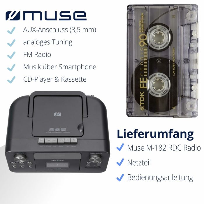 Radio-Cassette Muse M-182RDC 1
