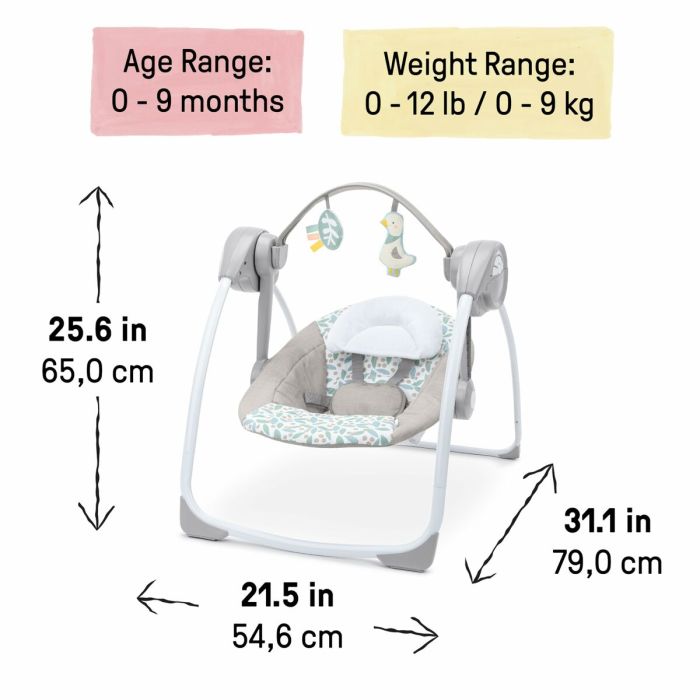 Hamac pour Bébé Ingenuity Gris 54,6 x 79 x 65 cm 6 Hamac pour Bébé Ingenuity Gris 54,6 x 79 x 65 cm 6