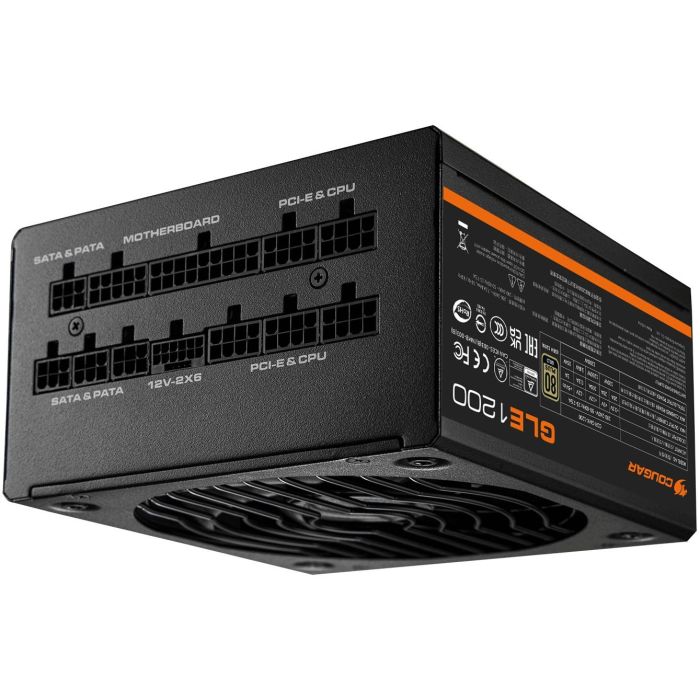 Cougar CGRGLE-1200 Alimentation PC 1200W ATX 3.1 - 80 Plus Gold - Entièrement Modulaire - Ventilateur 135 mm HDB - Noir