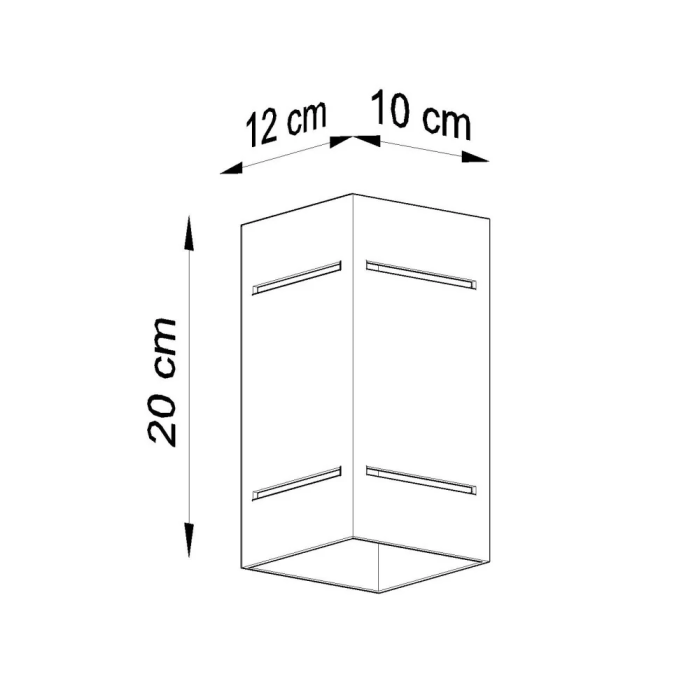 Applique murale Blocco SOL-SL.0478, blanc, noir, gris 4