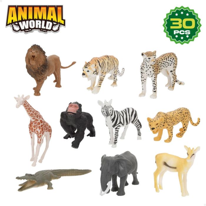 Set Animaux Sauvages Colorbaby Plastique 15 x 10 x 8 cm (4 Unités) 1