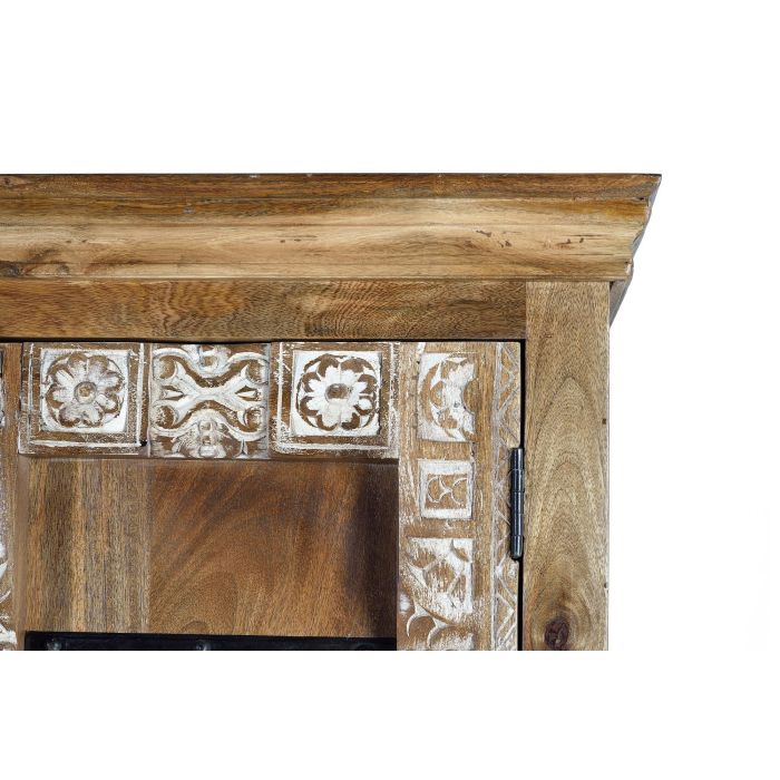 GINER Y COLOMER Armario en bois de mangle avec détails sculptés main - 2 portes, étagères, dimensions 180x100x45 cm 3 GINER Y COLOMER Armario en bois de mangle avec détails sculptés main - 2 portes, étagères, dimensions 180x100x45 cm 3