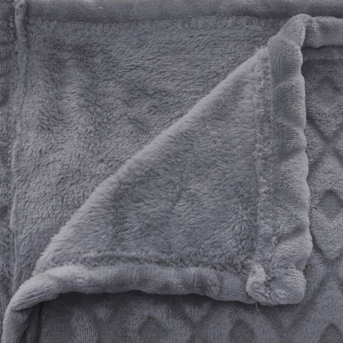 Couverture Atmosphera Plaid Winter Rhombus Gris (230 x 180 cm) 3